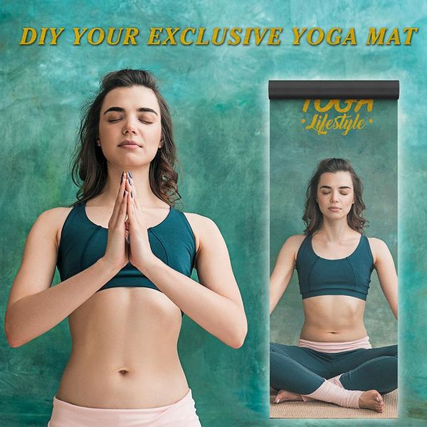 

personal personalized yoga mat 185* 68cm natural rubber indoor fitness non-slip tapete diy customized p pilates yoga mats