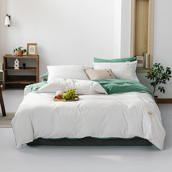 

bedding sets parure de lit 2 personnes adulte letto matrimoniale lenzuola housse couette blanche ensemble literie drap 4 piece