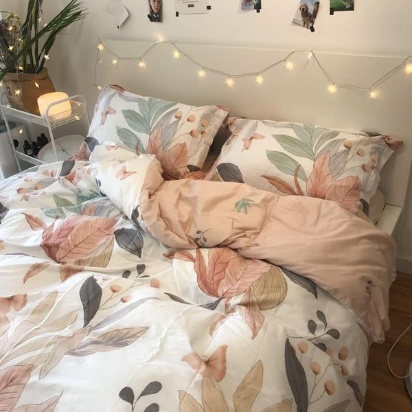 

european double bedding set comforter pillowcase cotton sheet bedding set single minimalist sabanas household products df50sjt