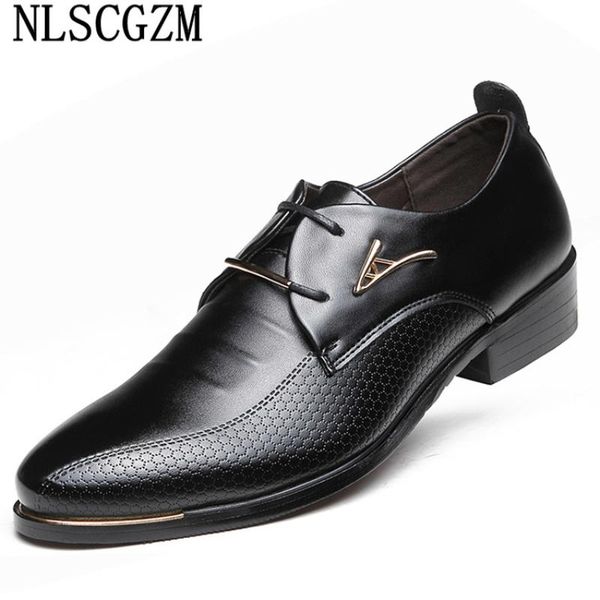 

dress shoes oxford for men brown office 2021 leather wedding formal italian coiffeur chaussures, Black