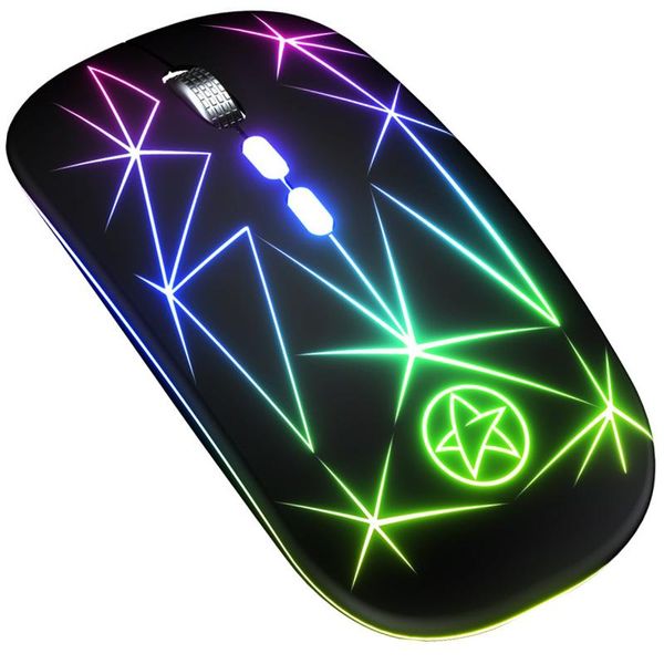 

mice rultra-thin gb wireless mouse usb computer silent ergonomic mause gamer rechargeable led gaming for pc laptop