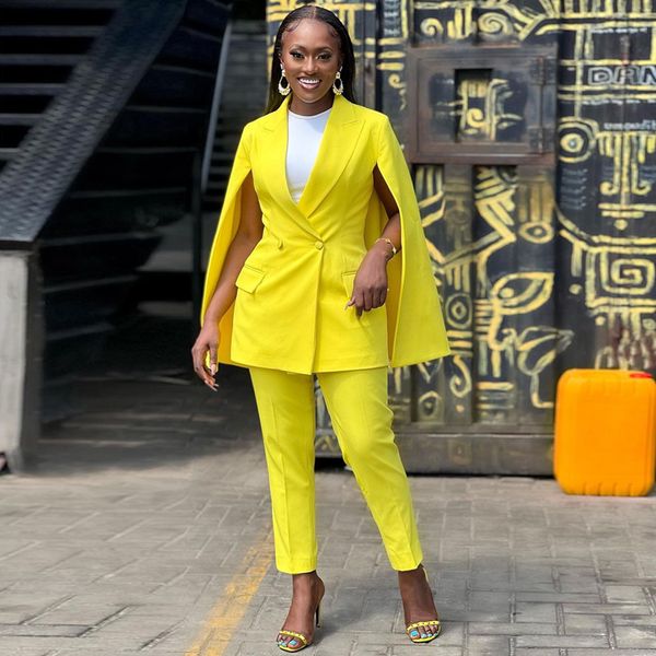 

womens solid blazers tracksuits fashion trend sleeveless blazer with cloak casual suits designer female double breasted 2 piece pants sets, Gray