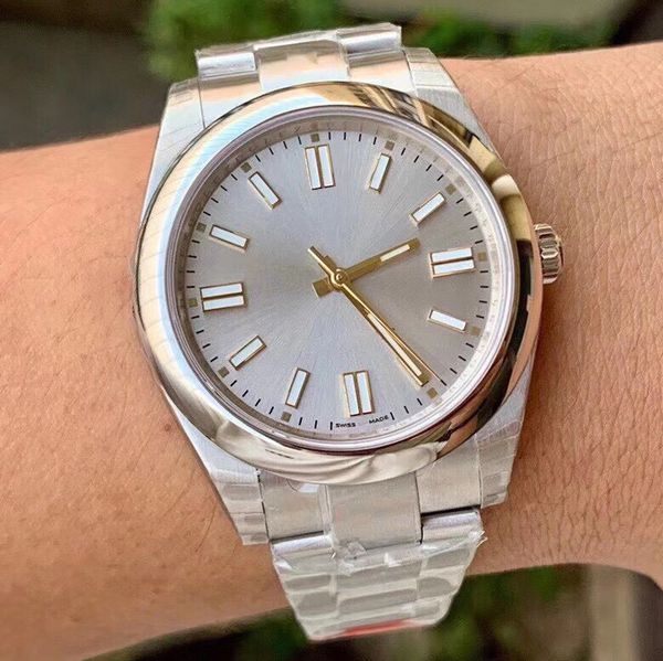 

1-new version montre de luxe male automatic mechanical movement outdoor sports watch men watch 41mm stainless steel luminous designer, Slivery;brown