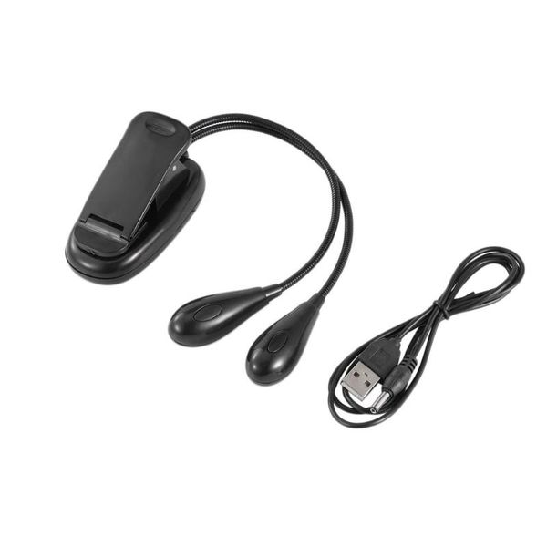 

table lamps fashion adjustable goosenecks 2 dual flexible arms 4 led clip-on light lamp for piano music stand book
