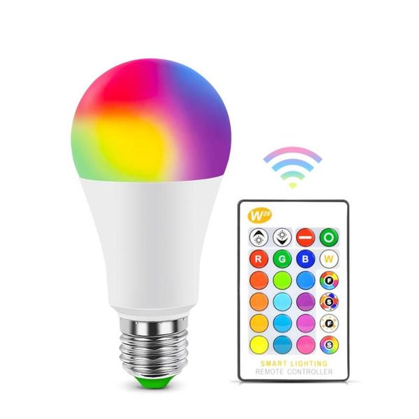 

e27 bluetooth rgb led bulb lamp led lamp with ir remote control light bulb indoor home decor smart ic lighting