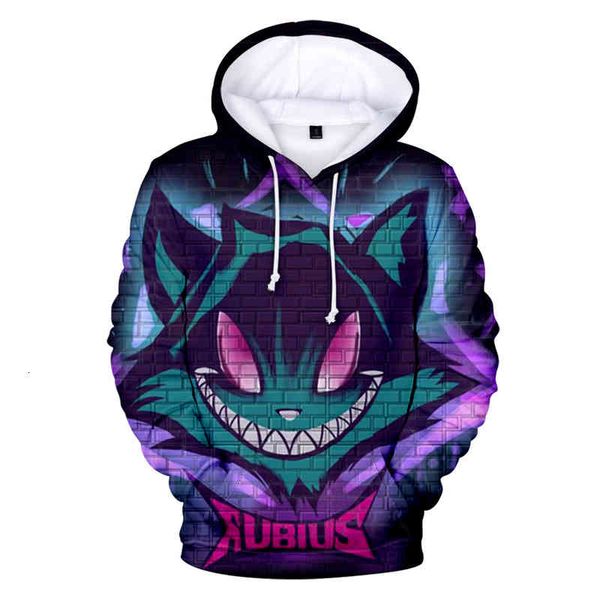 

women's hoodies & sweatshirts rubius z 3d printed hoodie of women/man with hood anime kawaii children clothes sweater neutral leisure j, Black