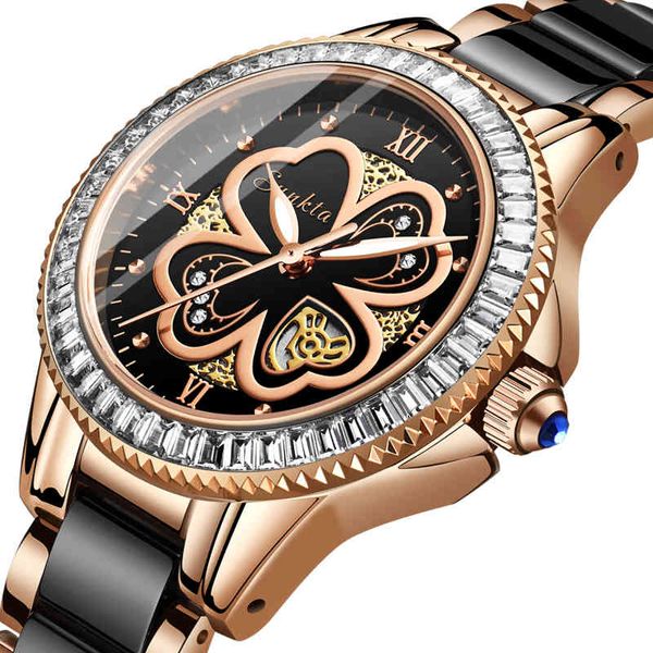 Montre Femme SUNKTA Rose Gold Women Quartz es Ladies Top Brand Luxury Orologio da polso da donna Orologio da ragazza Moglie regalo + scatola