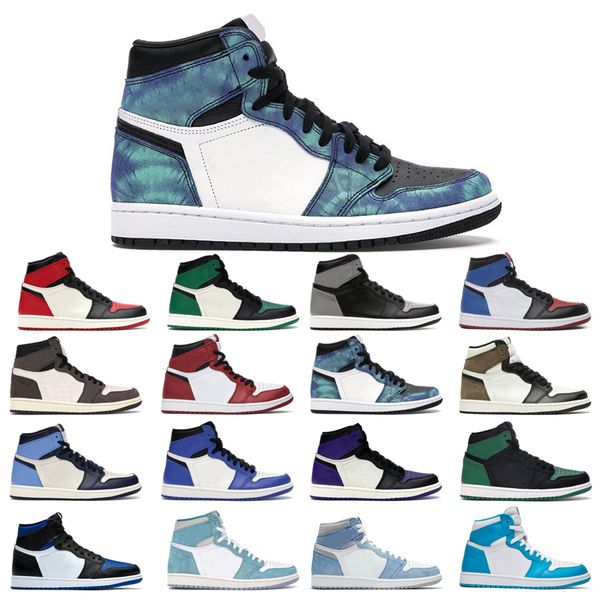 

wholesale 1s 1 basketball shoes man woman white black twist shadow royal toe pink glaze pine green metallic gold crimson tint size 36-45 run