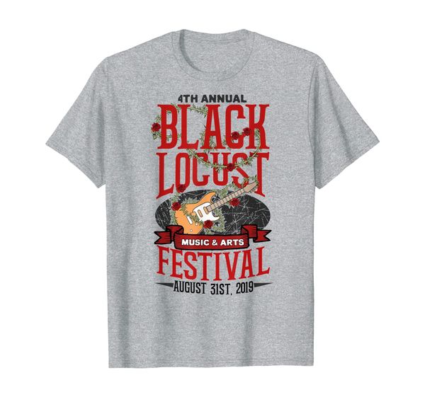 

festival t-shirts: 4th annual black locust music arts fest, White;black