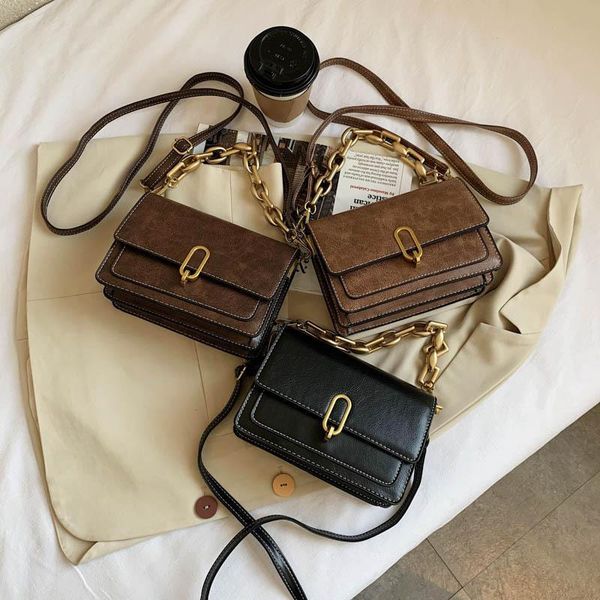 

women's korean retro chain small square bag 2021 new