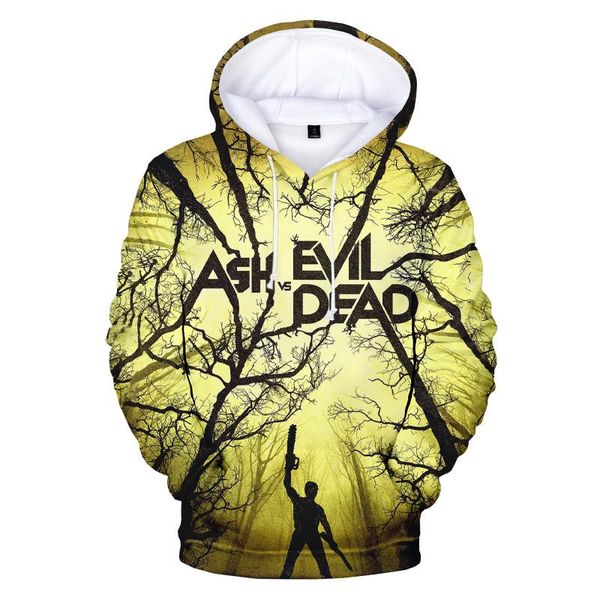 

men's hoodies & sweatshirts 2021 horror movies ash vs evil dead 3d printed men women sweatshirt harajuku hip hop halloween 2xs-5xl, Black