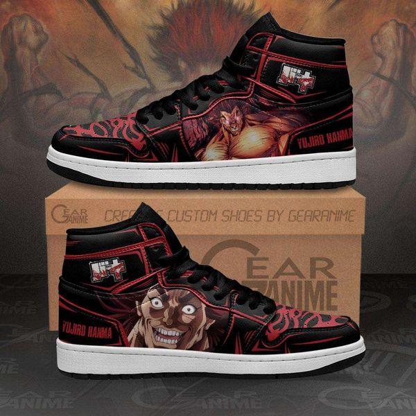 

yujiro hanma sneakers baki custom anime shoes