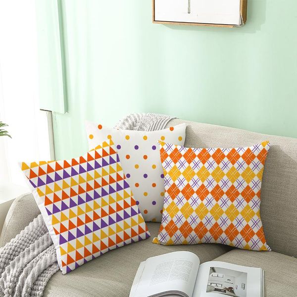 

cushion/decorative pillow cushions cover ins northern europe style simple stripe geometric pattern peach skin velvet sofa home car decor