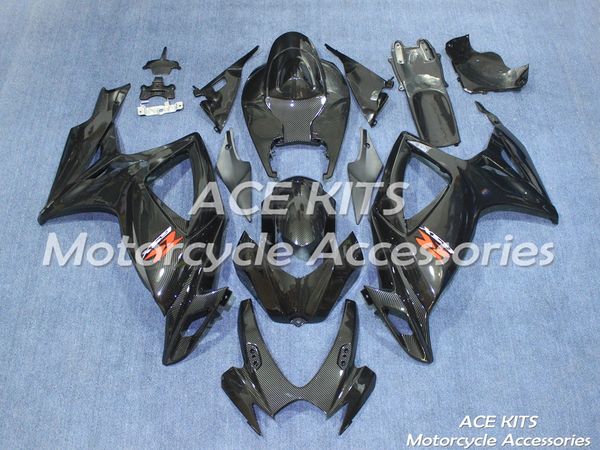 KIT ACE Trasferimento dell'acqua in fibra di carbonio 100% ABS carenatura Carene moto per SUZUKI GSXR600 R750 K6 2006-2007 anni Una varietà di colori NO.1560