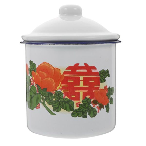 

mugs 1 pc retro tea cup coffee vintage enamel mug heat-resistant (white)