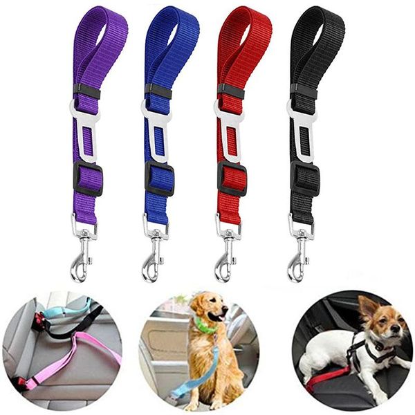 

dog collars & leashes dogs car seat belts adjustable pet nylon cat harness safety belt compatible most vehicle small medium travel clip fren