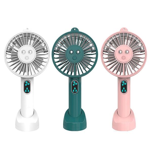 

electric fans mini humidifier misting fan 2000mah usb rechargeable for office home round table pedestal cooling