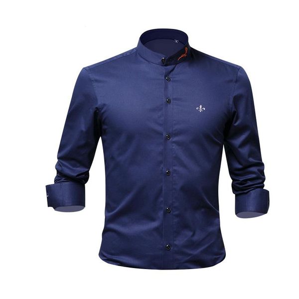 

men's casual shirts embroidery collar fashion blusa camisa social masculina dudalinas long sleeve slim fit shirt men floral clothing wh, White;black