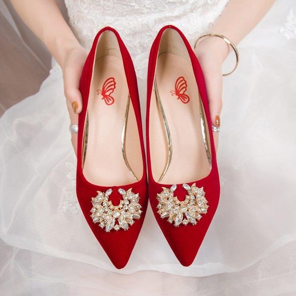 

casual woman shoe pearl decorateion pointed toe new wedding beading rubber solid flock slip-on med leisure pu basic, Black