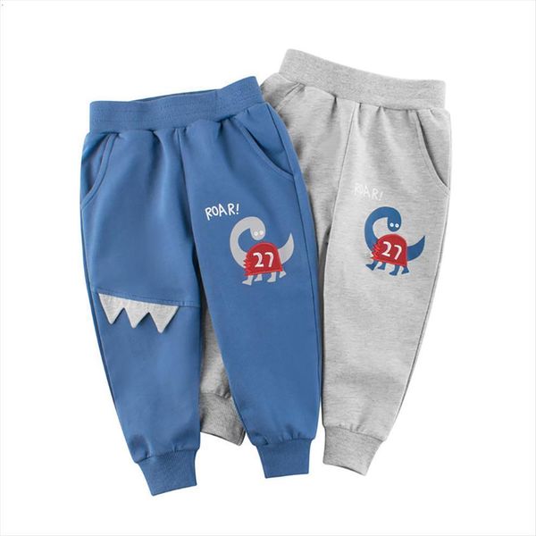 

baby kids boys girls long trousers cartoon dinosaur autumn sport pants toddler childrens clothing for 2 3 4 6 7, Blue