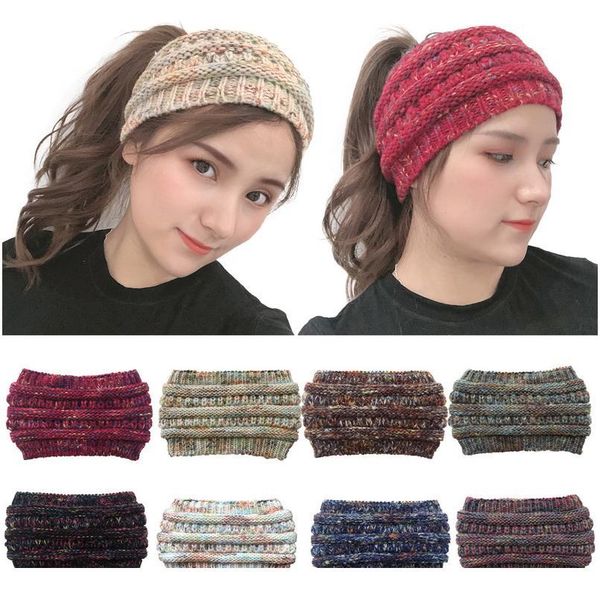 

new colorful women warm knitted cap winter autumn fashion soft hair accessories turban hollow woolen cap female b jlldhh, Black;white