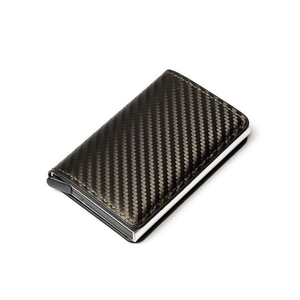 

bycobecy 2020 cardbon fiber rfid card holder clutch pop-up wallet aluminum box slim thin smart id c qyldjq
