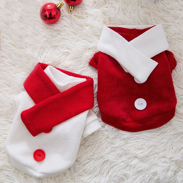 

autumn and winter happiness warm scarf little two feet sweater cat small dog pet new year clothes