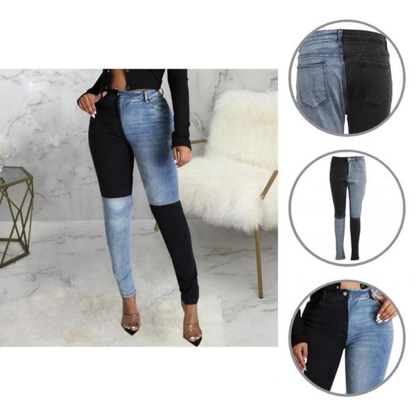 

women's jeans women vintage soft texture fashion denim pencil pants, Blue