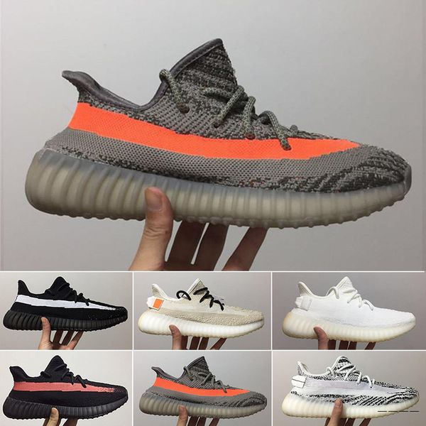 

2019 new high-quality sesame oil ice yellow 36-46 designer shoes blue coloring v2 red male and female running shoes krtt, White;red