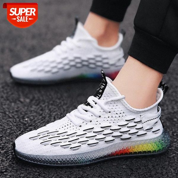 

summer men's sports casual shoes korean version of the trend fish scale flying mesh breathable running #0z12