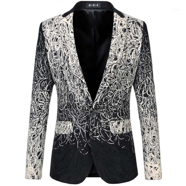 

men's suits & blazers and jackets men brand clothing business blazer jacket slim fit unique design coat, White;black