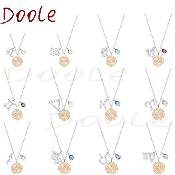 

pendant necklaces fashion jewelry swa twelve constellations beautiful star necklace female for women, Silver