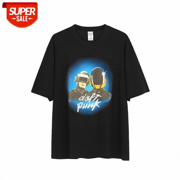 

american character print short-sleeved t-shirt men's street flow loose round neck five-point sleeve #vp1a, White;black