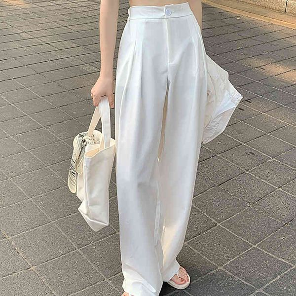 

women's pants & capris hzirip casual straight pants, fancy prom loose, complete, minimalist, for summer, thin, ol, urban fashion, nux0, Black;white
