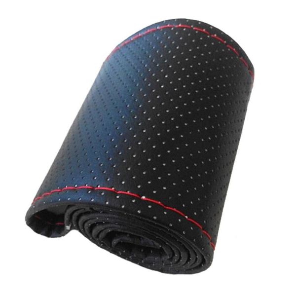 

steering wheel covers car cover thread artificial leather suite texture soft handlebar protector diy decoration