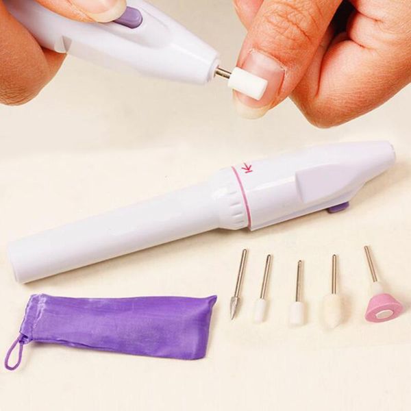 

nail drill & accessories 6pc/set electric file kit women ladies manicure pedicure art beauty care polish salon pen tool nails accessoires