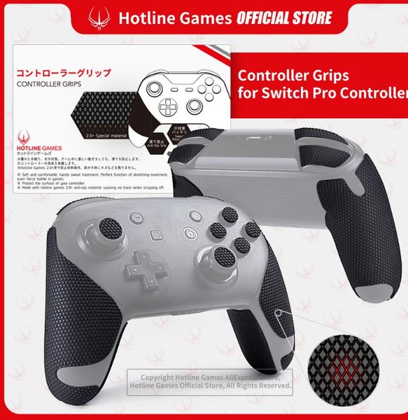 

mice line games 2.0plus controller grips for switch pro controllers,anti-slip,moisture wicking [player version (20pcs)]