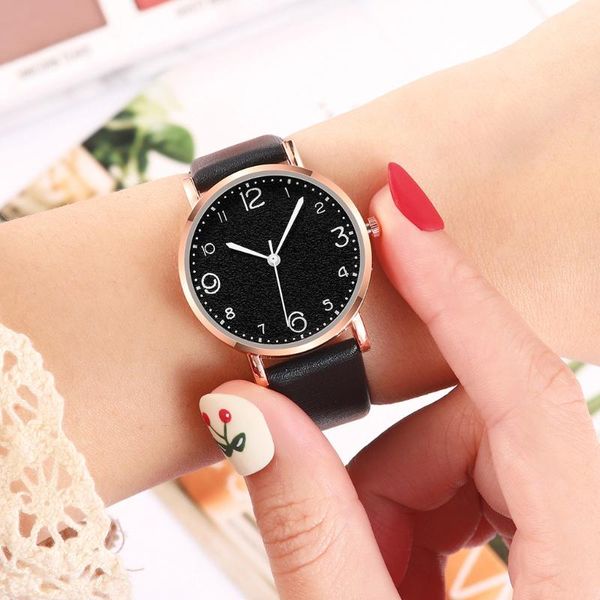 

wristwatches fashion women's luxury leather band analog quartz wrist watch golden ladies women dress black clock, Slivery;brown