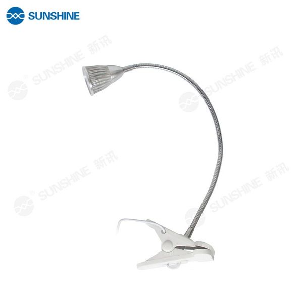

professional hand tool sets sunshine ss-802 led clip on desk lamp table study work lamps flexible gooseneck light for reading book computer