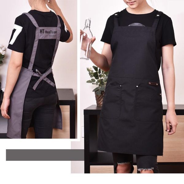 

aprons canvas apron, milk tea shop, coffee flower art, baking, work clothes, custom logo print
