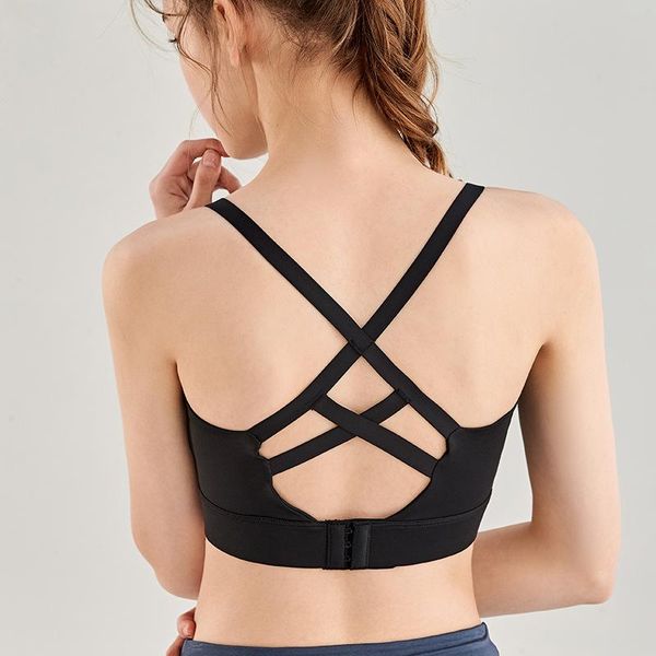 

yoga outfit running fitness underwear women gather beauty back without rims bra together to finalize the design earthquake vest
