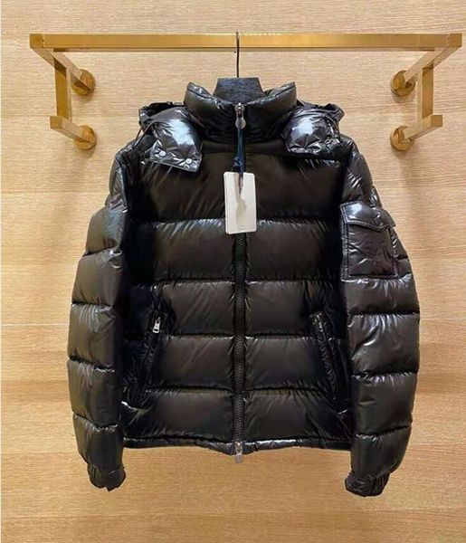 

men branded hooded down coat thick soft warm double zipper waterproof parkas purple black blue jacket big size 12345
