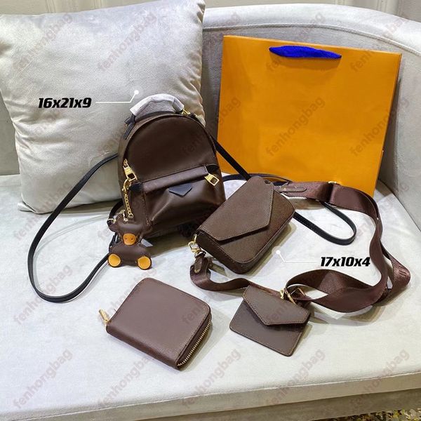 

designer fashion woman shoulder bags three-piece totes handbag genuine leather classic pattern design super large capacity gifts 010