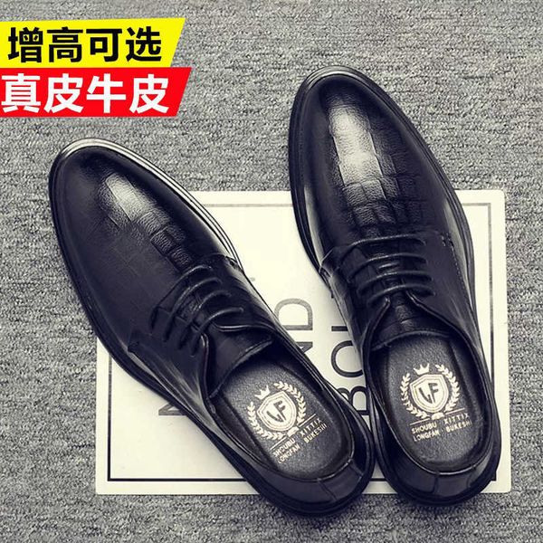 

autumn leisure low business ess leather shoes youth cowhide men's, Black