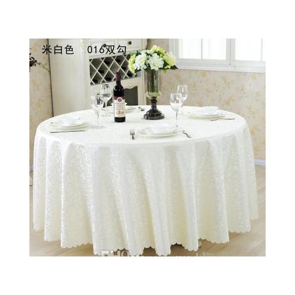 

126"table cloth table cover round for banquet wedding party decoration tables satin fabric table clothing weddi jllhll warmslove