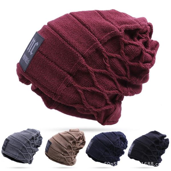 

beanies winter knitted hats style for men and women korean plus fluffy caps hedging thick windproof