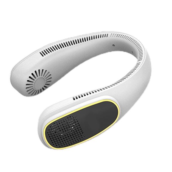 

electric fans 3 speed portable neck fan hand bladeless hanging sport wearable w/4000mah battery personal for outdoor