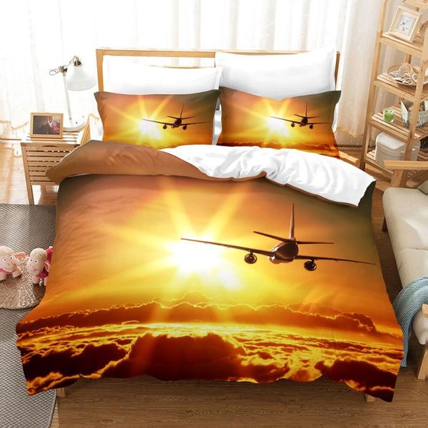 

bedding sets drop single only 1 pillowcase airplane pattern  size for boys aircraft duvet cover set planes gife