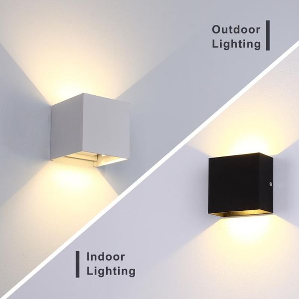 

wall lamp led 6w 12w outdoor waterproof garden porch lighting modern simple ac85-265 aluminum indoor art light
