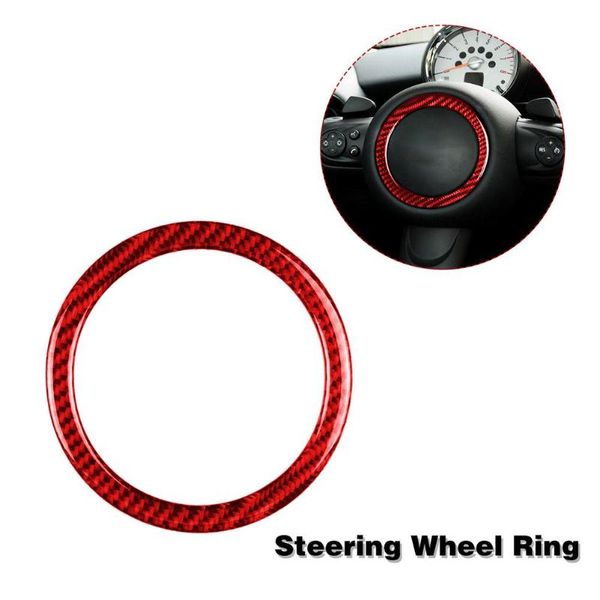 

steering wheel covers car styling decoration cover auto bearing circle ring decor carbon fibre sticker for interior